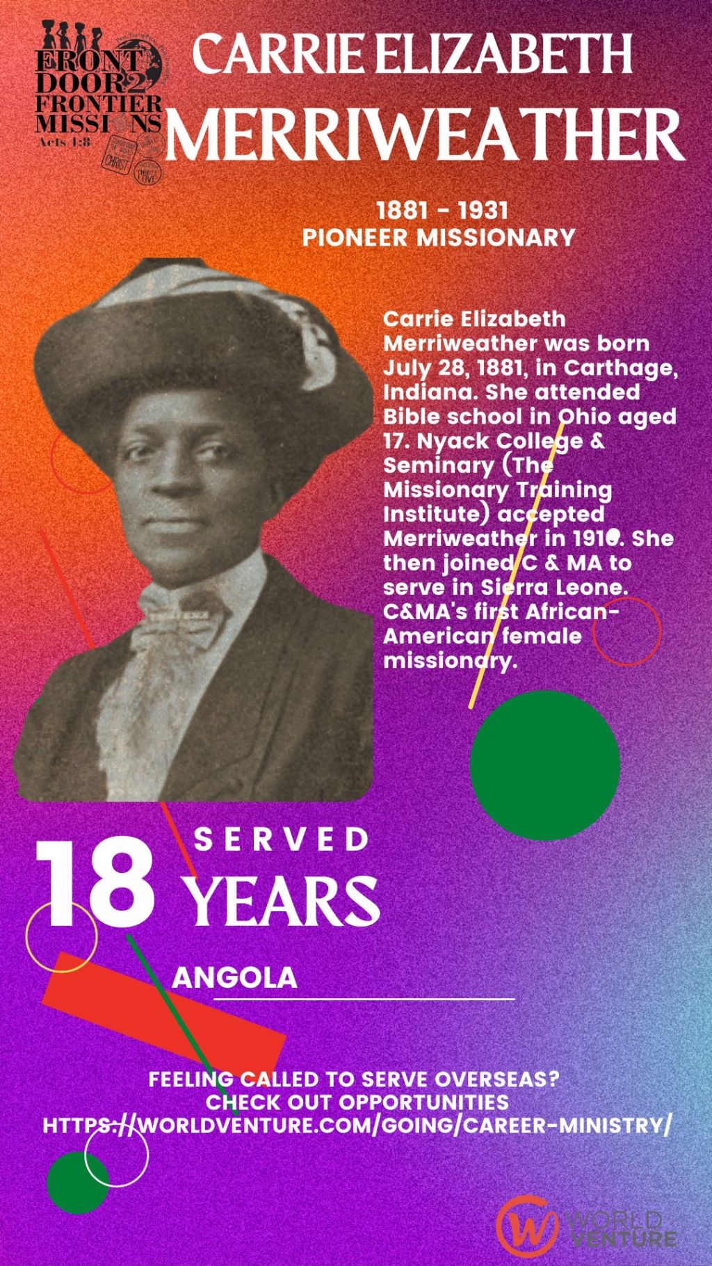 Carrie Elizabeth Merriweather: Pioneer Female&nbsp;Missionary