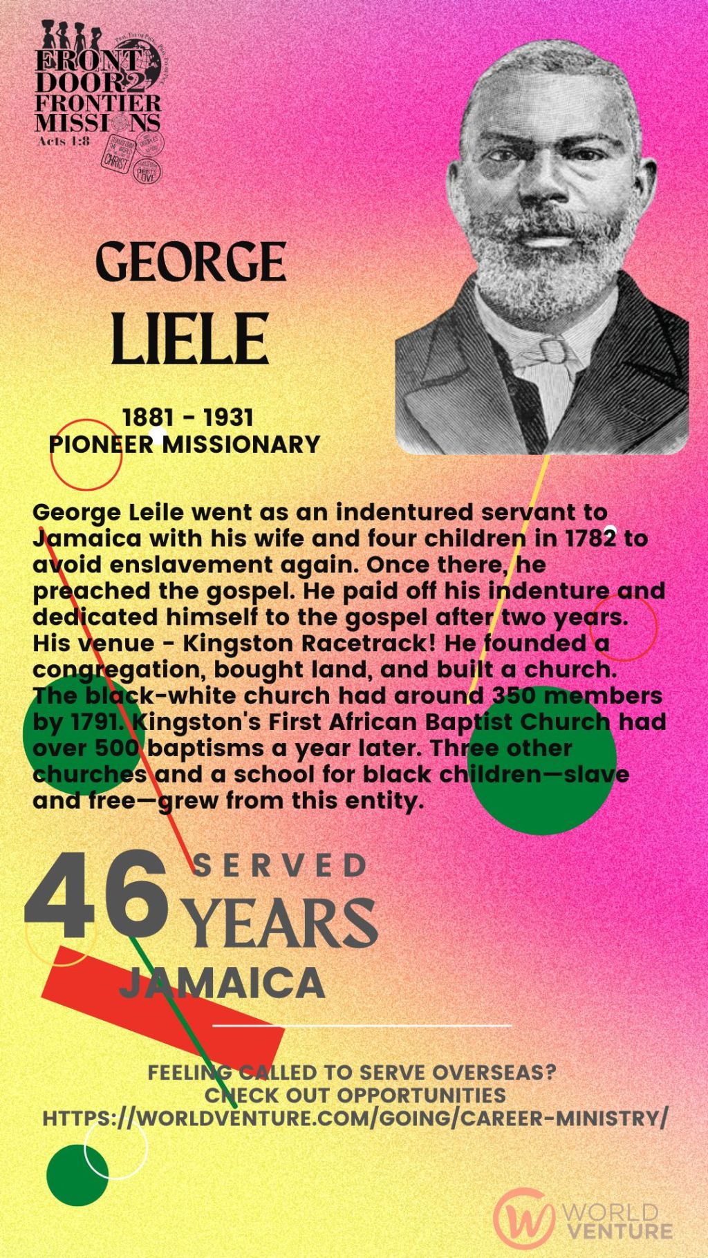 George Leile served in&nbsp;Jamaica