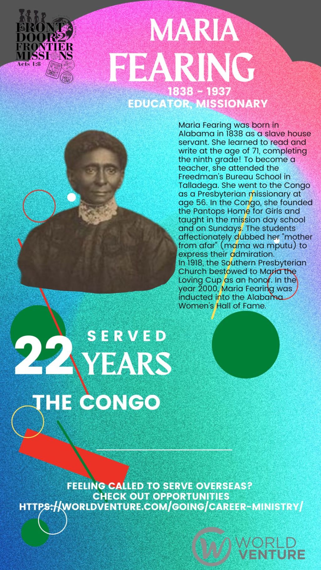 Maria Fearing: Pioneer Teacher and&nbsp;Missionary