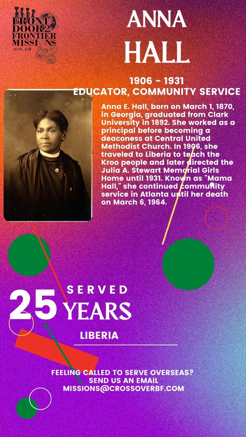 Anna E. Hall: Pioneer Missionary and&nbsp;Educator