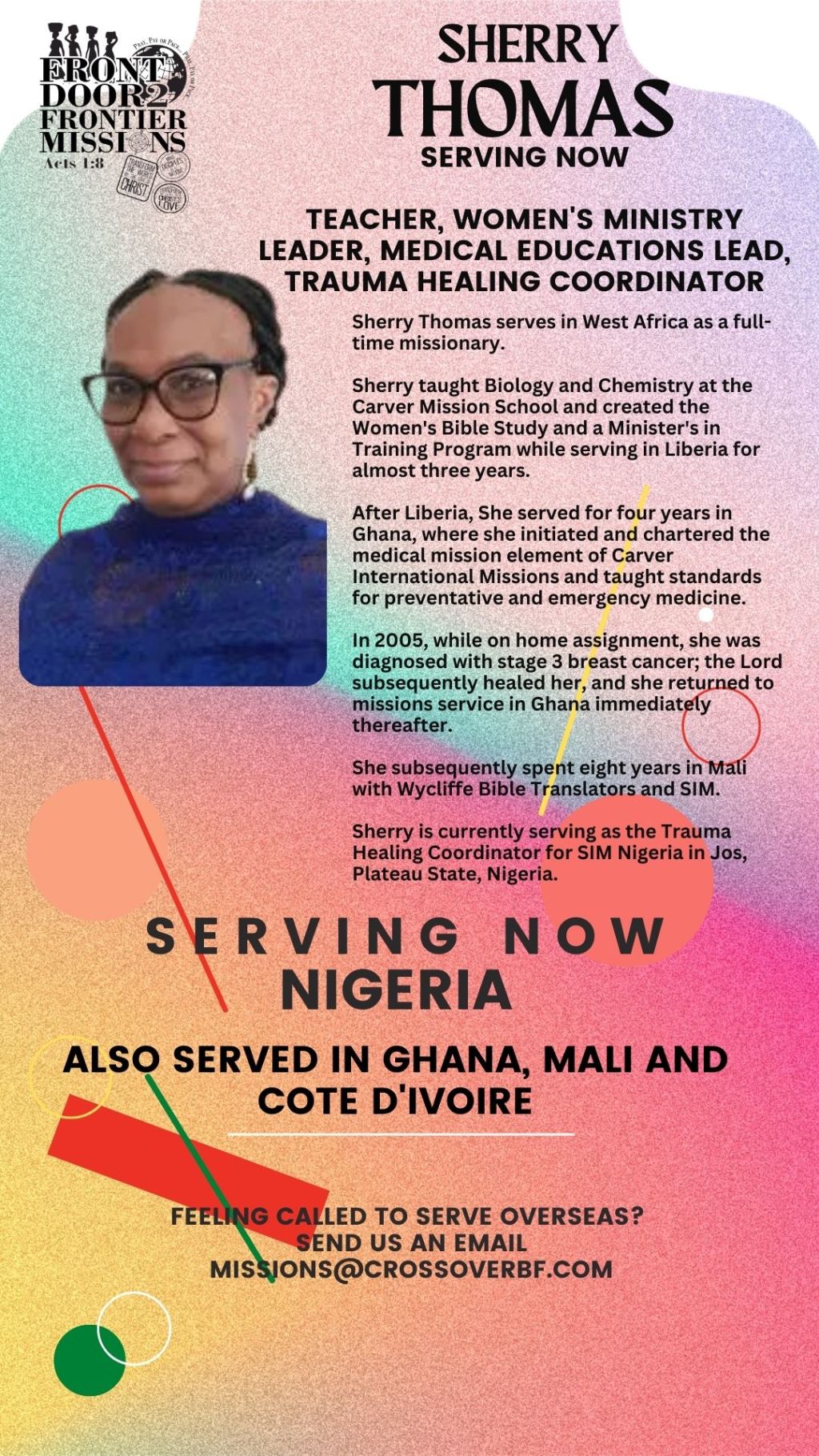 Missionary Sherry Thomas: A Journey of Faith in West&nbsp;Africa