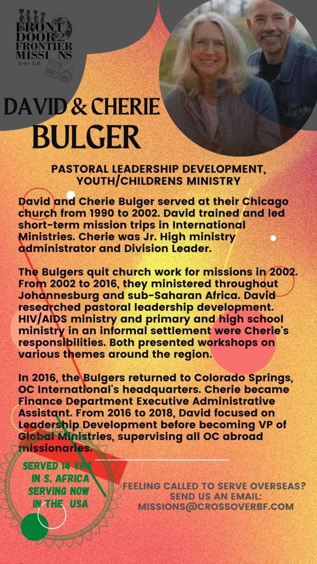 Leadership and Service: The Bulgers’ Missionary&nbsp;Journey